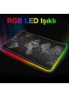 ALLY Dünya Desenli RGB Led Işıklı Oyuncu Mouse Pad 300*250*4MM