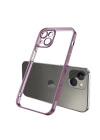 ALLY Fashion Series iPhone 13 6.1inç Kılıf Renkli Kenar Lazer Çerçeveli Silikon Kılıf