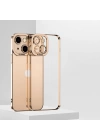 ALLY Fashion Series iPhone 13 6.1inç Kılıf Renkli Kenar Lazer Çerçeveli Silikon Kılıf