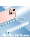 ALLY Fashion Series iPhone 13 Mini 5.4inç Kılıf Renkli Kenar Lazer Çerçeveli Silikon Kılıf