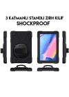 Ally Galaxy Tab  P200-P205 3 Katmanlı Standlı Zırh Kılıf-Shockproof