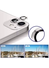 ALLY İphone 12 - 12 Mini 3D Metal Çerçeveli Kamera Lens Koruyucu