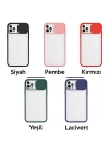 Ally iPhone 12 6.1 Kamera Lens Korumalı Sürgülü TPU Şeffaf Kılıf