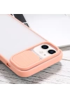 Ally iPhone 12 6.1 Kamera Lens Korumalı Sürgülü TPU Şeffaf Kılıf