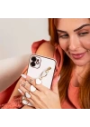 Ally iPhone 12 6.1inç Kılıf Kalp Bileklik Tutuculu Lüx Silikon Askılı Kılıf