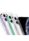 ALLY İPhone 12 Pro 6.1 Metal Görünümlü Darbeye Dayanıklı Silikon Kılıf