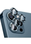 ALLY İphone 12 Pro Max 3D Metal Çerçeveli Kamera Lens Koruyucu