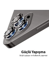 ALLY İPhone 13 Pro -13 Pro Max 3D Metal Çerçeveli Kamera Lens Koruyucu