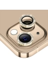 ALLY iPhone 14-14 Plus Diamond Taş İşlemeli Alüminyum Alaşımlı Kamera Lens Koruyucu