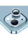 ALLY iPhone 14-14 Plus Diamond Taş İşlemeli Alüminyum Alaşımlı Kamera Lens Koruyucu