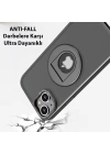 ALLY iPhone 14 - iPhone 13 İçin Magsafe Uyumlu Yüzük Standlı Manyetik Silikon Kılıf