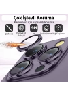 ALLY iPhone 14 Pro-14 Pro Max 3D Metal Çerçeveli Kamera Lens Koruyucu