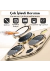 ALLY iPhone 14 Pro-14 Pro Max 3D Metal Çerçeveli Kamera Lens Koruyucu