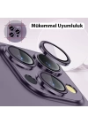 ALLY iPhone 14 Pro-14 Pro Max 3D Metal Çerçeveli Kamera Lens Koruyucu