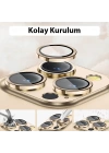 ALLY iPhone 14 Pro-14 Pro Max 3D Metal Çerçeveli Kamera Lens Koruyucu