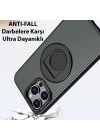 ALLY iPhone 14 Pro İçin Magsafe Uyumlu Yüzük Standlı Manyetik Silikon Kılıf