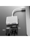 Ally Multiport Usb Type C To HDMİ+VGA HUB Çevirici Adaptör