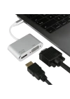 Ally Multiport Usb Type C To HDMİ+VGA HUB Çevirici Adaptör