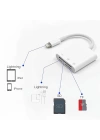 ALLY NK-101Y Pro 3 İn 1 İPhone Lightning to SD-TF Çevirici Adaptör