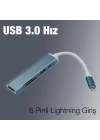 Ally S-503 5in1 Lightning to USB + SD Kart Hub Adaptör Çevirici Dönüştürücü