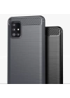 ALLY Samsung Galaxy A51 Brushed Carbon Fiber Silikon Kılıf