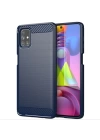 ALLY Samsung Galaxy M51 Brushed Carbon Fiber Silikon Kılıf