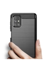 ALLY Samsung Galaxy M51 Brushed Carbon Fiber Silikon Kılıf