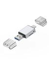 ALLY USB 3.0+Type-c+Lightning Sd Kart Okuyucu - Hızlı Card Reader