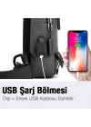 Ally USB Şarj Girişli Çok Fonksiyonlu Su Geçirmez Erkek Bel ve Sırt Çantası