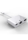 Ally Usb Type C 3İN1 Ethernet RJ45 Ve Usb Kamera Adaptörü NK107C