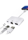 Ally Usb Type C 3İN1 Ethernet RJ45 Ve Usb Kamera Adaptörü NK107C