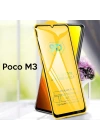 ALLY Xiaomi Poco M3  9D Full Glue Tempered Cam Ekran Koruyucu