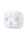 Apple Airpods 3. Nesil Zore Airbag 44 Airbag Tasarımlı Simli Şeffaf Kutup Kılıf