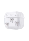 Apple Airpods 3. Nesil Zore Airbag 44 Airbag Tasarımlı Simli Şeffaf Kutup Kılıf