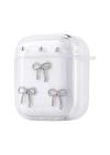 Apple Airpods Zore Airbag 44 Airbag Tasarımlı Simli Şeffaf Kutup Kılıf