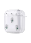 Apple Airpods Zore Airbag 44 Airbag Tasarımlı Simli Şeffaf Kutup Kılıf