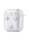 Apple Airpods Zore Airbag 44 Airbag Tasarımlı Simli Şeffaf Kutup Kılıf