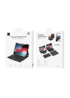 Apple iPad Pro 12.9 2021 (5.Nesil) Wiwu Protective Gizli Kalem Bölmeli Klavyeli Kılıf