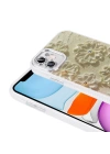 Apple iPhone 11 Kılıf Çiçek Desenli Parlak Taşlı Sert Silikon Zore Garden Kapak