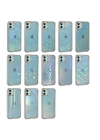 Apple iPhone 11 Kılıf Desenli Parlayan Transparan Zore Avva Kapak