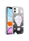 Apple iPhone 11 Kılıf Desenli Zore Silver Sert Kapak