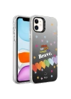Apple iPhone 11 Kılıf Desenli Zore Silver Sert Kapak