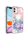 Apple iPhone 11 Kılıf Kamera Korumalı Renkli Desenli Sert Silikon Zore Korn Kapak