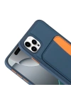 Apple iPhone 11 Kılıf Kartlıklı Zore X-Kart Silikon Kapak