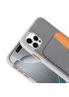 Apple iPhone 11 Kılıf Kartlıklı Zore X-Kart Silikon Kapak