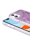 Apple iPhone 11 Kılıf M-safe Şarj Özellikli Fırça Boya Desenli Zore Palet Kapak