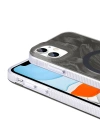 Apple iPhone 11 Kılıf M-safe Şarj Özellikli Fırça Boya Desenli Zore Palet Kapak