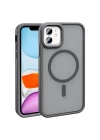 Apple iPhone 11 Kılıf M-safe Şarj Özellikli Mat Arka Yüzey Zore Sio Kapak