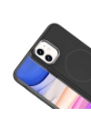 Apple iPhone 11 Kılıf M-Safe Şarj Özellikli Metal Kamera Çerçeveli Zore Edi Silikon Kapak