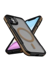 Apple iPhone 11 Kılıf M-safe Şarj Özellikli Renkli Kenar Airbag Şeritli Zore Lamer Kapak